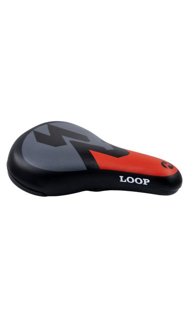 LOOP ZY-9408-C Sele 245x154mm - 323gr Çocuk -Mtb Bisiklet Selesi 24-26 Jant Uyumlu Siyah Kırmızı