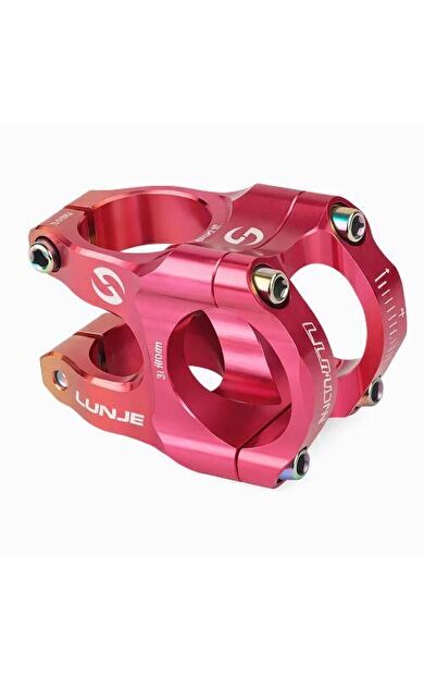 Lunje Alüminyum 31,8mm Mtb Freeride Gidon Boğazı Bisiklet Gidon Boğazı Pink Gold Çift Renk Boğaz