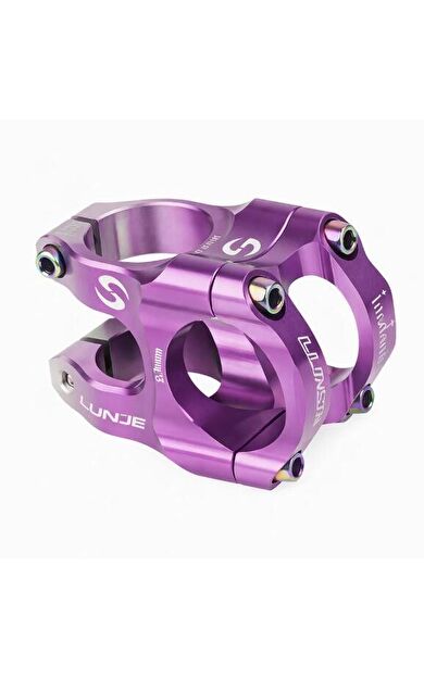 Lunje Alüminyum 31,8mm Mtb Freeride Gidon Boğazı Bisiklet Gidon Boğazı Mor Gümüş Çift Renk Boğaz