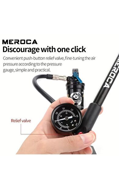 Meroca Maşa Pompası Bisiklet Amortisör Pompası Havalı 300psi Amortisör Süspansiyon Maşa Pompası