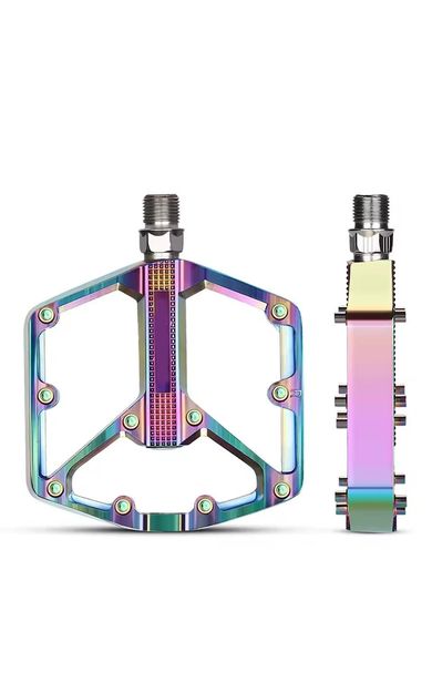 XBYC 1818 Rainbow Alüminyum Rulmanlı Bisiklet Pedalı Ultra Hafif Freeride Platform Pedal