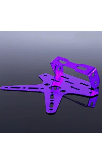 Monster Vidalı Model Alüminyum Alaşım Kırılmaz Motosiklet Plakalık Mor