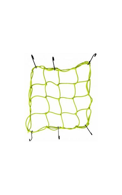 Motosiklet Kask Ve Bagaj Filesi Plastik Kancalı File 35X35 Cm Sarı