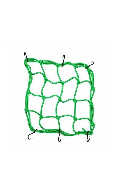 Motosiklet Kask Ve Bagaj Filesi Plastik Kancalı File 35X35 Cm Yeşil