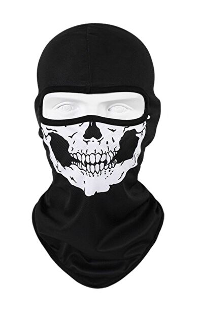 Motosiklet - Bisiklet Kurukafa Balaklava Güneş Koruyucu Bandana