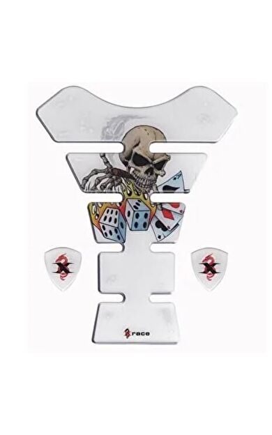 Xrace TX 02 Gambit Skull Gaz Yakıt Tankı Depo Koruyucu Kuru Kafalı Tankped