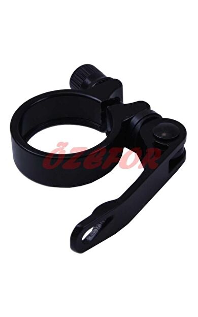 Bisiklet SELE BORUSU KELEPÇESİ MANDALLI SİYAH 34,9MM ( 31,8 SELE BORUSU UYUMLU )