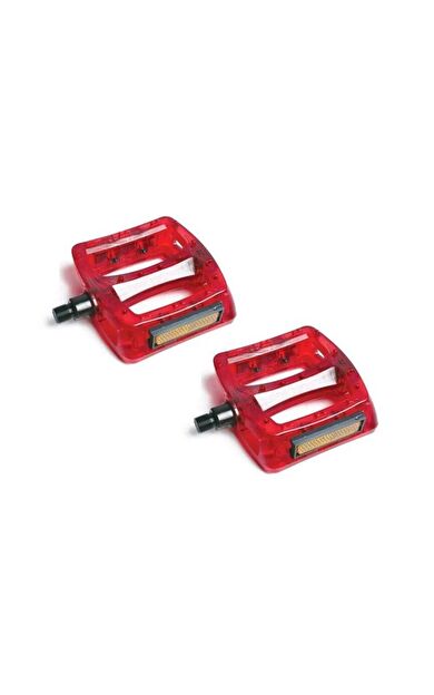 NECO WP601 Geniş MTB BMX Platform Pedal 110 x 100 mm 415 Gram Transparan Kırmızı