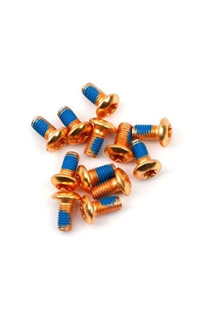 PRO Bisiklet Scooter Fren Disk Vidası Rotor Civatası 6 Vida MTB Rotor Vidası 12li Paket Gold Sarı