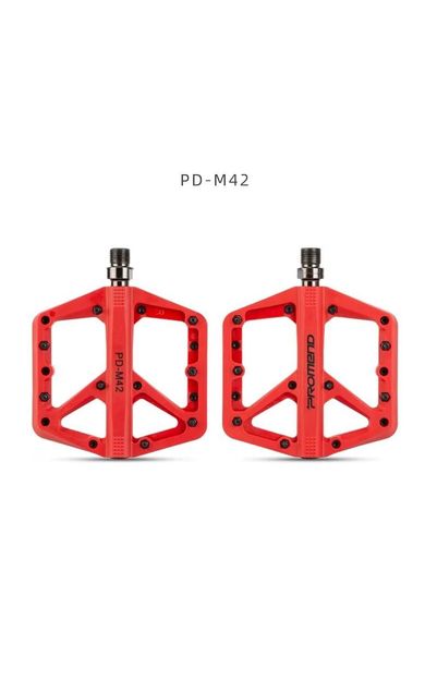 Promend Renkli Platform Pedal MTB Freeride Kaymaz Rulmanlı Plastik Pedal Ultra Hafif Kırmızı Renk
