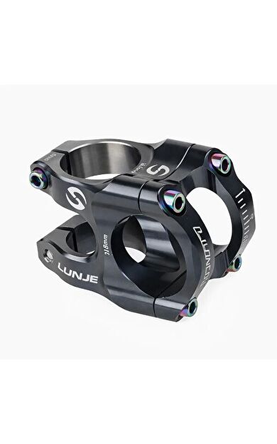 Lunje Alüminyum 31,8mm Mtb Freeride Gidon Boğazı Bisiklet Gidon Boğazı Siyah Gümüş Çift Renk Boğaz
