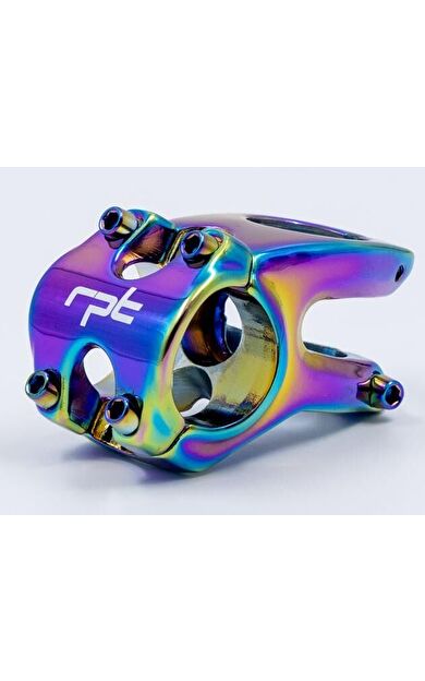 Raptor Alüminyum AS-318  31,8 mm Riser Mtb Gidon Bisiklet Gidonu Oil Slick Rainbow Renk Gidon Boğazı