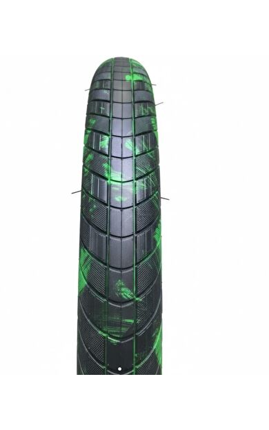 Asistan Drox DJ 26M Bisiklet Dış Lastik 26x2.40 Siyah-Yeşil Freeride Dirtjump Bisiklet Dış Lastiği