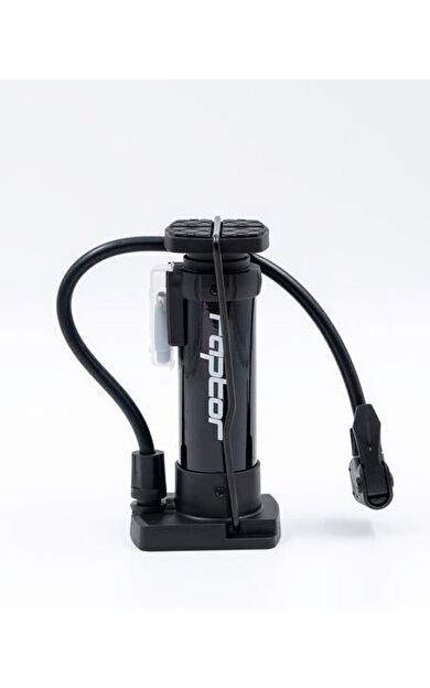 Raptor M43-02A Dikey Ayak Pompası Göstergesiz Yüksek Basınçlı Bisiklet Pompası Siyah Renk