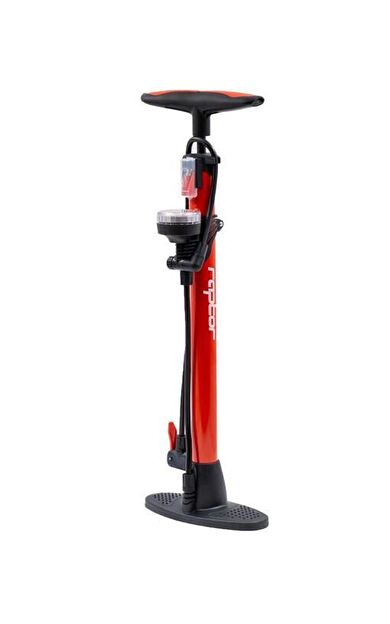 Raptor ZF-809C Analog Göstergeli Standart Ayaklı Pompa Bisiklet Pompası Kırmızı 160Psi Ayak Pompası