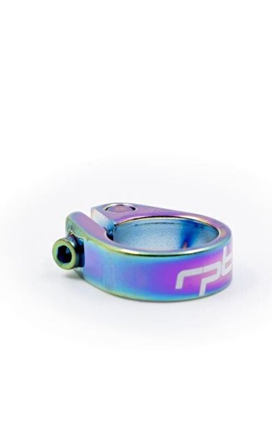 Raptor YX 115 Bisiklet Sele Kelepçesi 31,8 mm Alüminyum, Oil Slick Sele Kelepçesi Rainbow