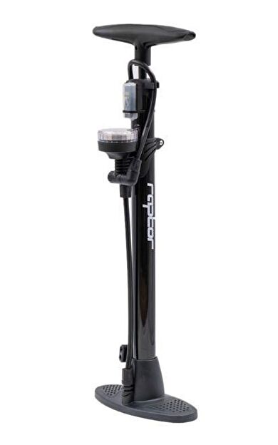 Raptor ZF-809C Analog Göstergeli Standart Ayaklı Pompa Bisiklet Pompası Siyah 160 Psi Ayak Pompası