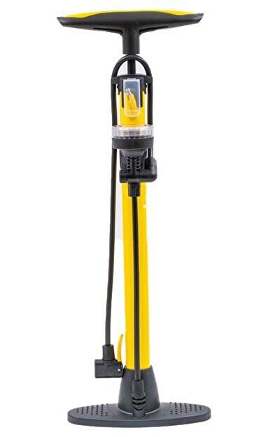 Raptor ZF-809C Analog Göstergeli Standart Ayaklı Pompa Bisiklet Pompası Sarı 160 Psi Ayak Pompası