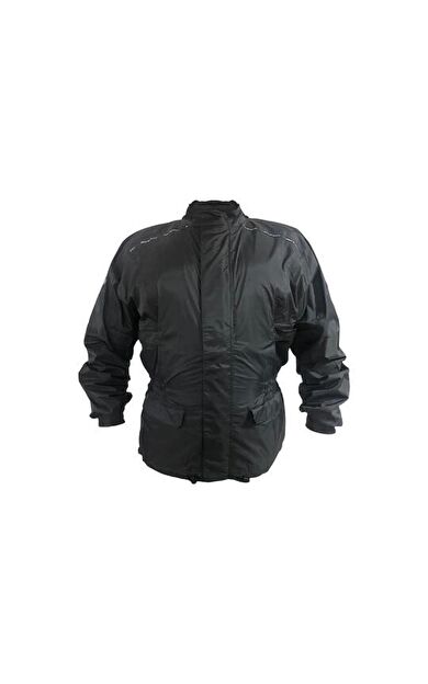 Revit Monsoon Ayarlanabilir Bantlı Motosiklet PVC Yağmurluk Cepli Üst XS Beden Siyah