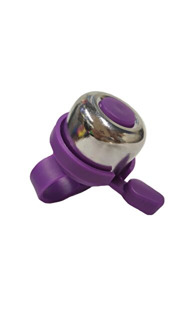 Sarissa Çocuk Bisikleti Zil 1. Kalite Plastik Gövde Metal Çan Mor Gümüş