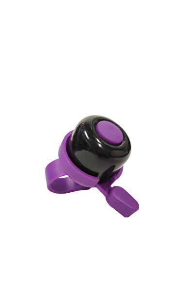 Sarissa Çocuk Bisikleti Zil 1. Kalite Plastik Gövde Metal Çan Mor Siyah