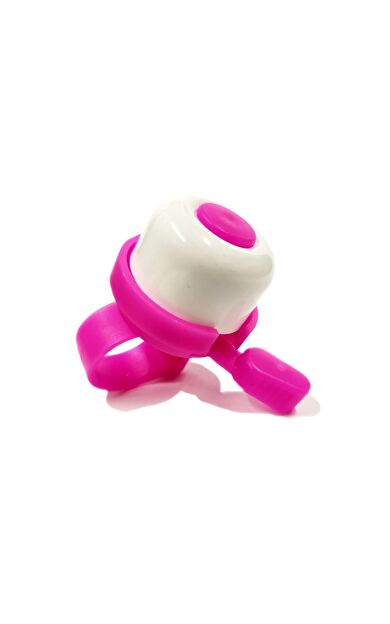 Sarissa Çocuk Bisikleti Zil 1. Kalite Plastik Gövde Metal Çan Pembe Beyaz