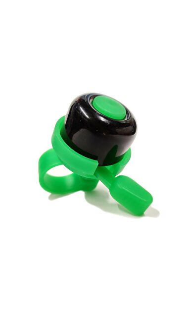 Sarissa Çocuk Bisikleti Zil 1. Kalite Plastik Gövde Metal Çan Yeşil Siyah