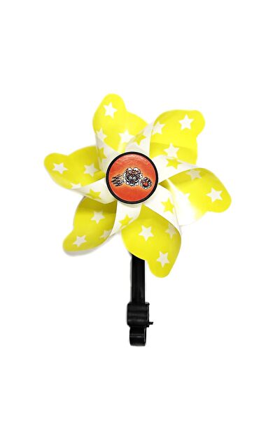 Sarissa Gidon Süsü Fırıldak Bisiklet Rüzgar Gülü Sarı Beyaz