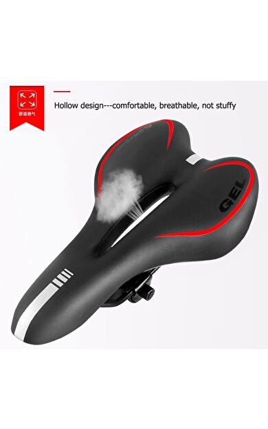 Sarissa Jel Rahat Yumuşak Konforlu Geniş Bisiklet Selesi Bisiklet Koltuğu Koltuk Kırmızı Jelli Sele