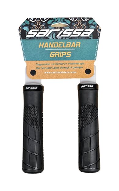SARİSSA PVC Elcik Ergonomik Destekli Yapı Kolay Kavrama Kaymaz Bisiklet Elciği Siyah