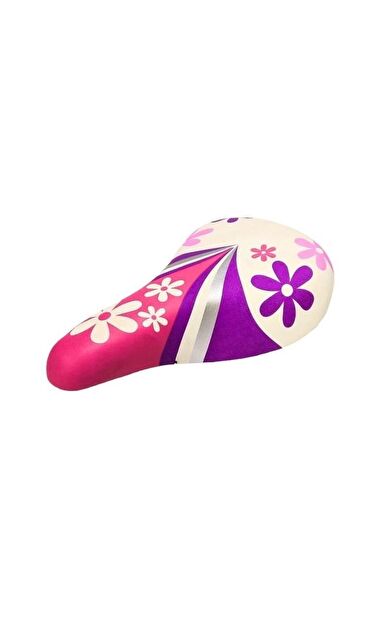 Sarissa Orijinal Kız Çocuk Bisiklet Selesi 16-20 Jant Uyumlu Çiçek Desenli Beyaz Pembe Lila Renk