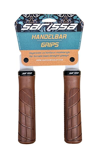 SARİSSA PVC Elcik Ergonomik Destekli Yapı Kaymaz Tasarım Vidalı Bisiklet Elciği Kahverengi