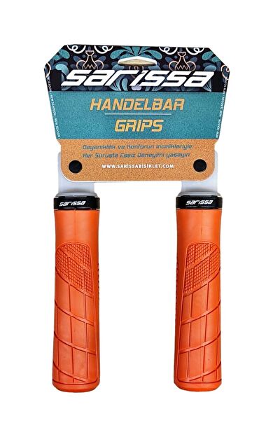 SARİSSA PVC Elcik Ergonomik Destekli Yapı Kolay Kavrama Kaymaz Bisiklet Elciği Turuncu
