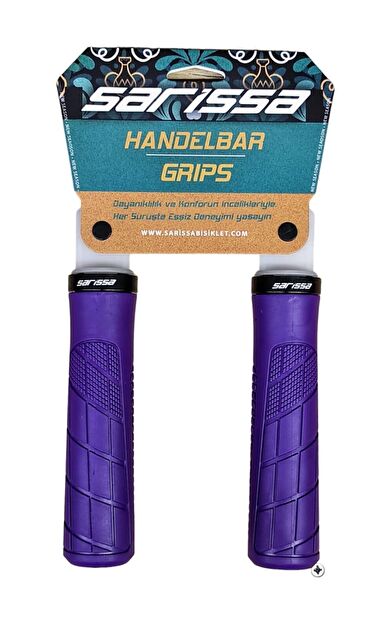 SARİSSA PVC Elcik Ergonomik Destekli Yapı Kolay Kavrama Kaymaz Bisiklet Elciği Mor