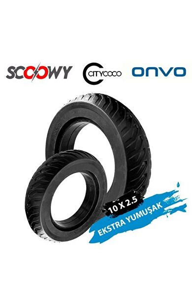 Scoowy-Onvo-Citycoco T4 10 x 2.5 Elektrikli Scooter Dolgu Lastik