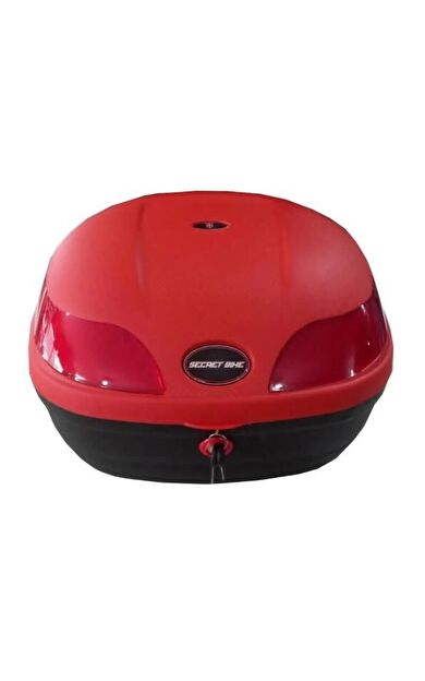 Secret Bike Motosiklet Arka Çanta 33 Litre Kırmızı Sepet Port Bagaj Kilitli