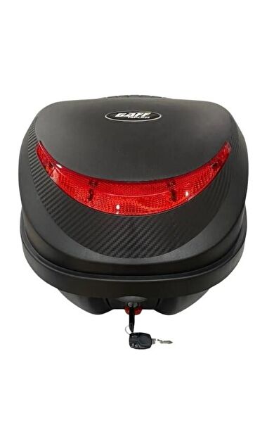 GAFF G32 Carbon Tasarımlı Motosiklet Arka Çanta 32 Litre Sırt Dayamalı Port Bagaj Kilitli Siyah