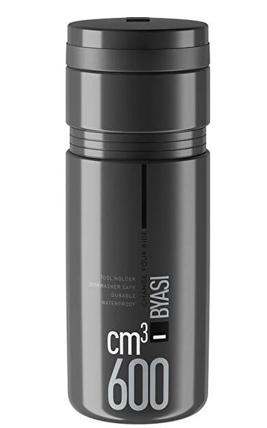 Elite-Byası Bisiklet Alet Kutusu 600 ml Gri Renk Kırılmaya Isıya Dayanıklı Alet Matarası (0111816)