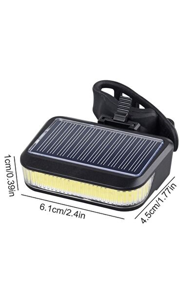 Solar 6149 Şarjlı Bisiklet Arka Stop Bisiklet Işığı Kırmızı Güneş Enerjili Far