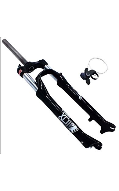 SR Suntour Xcm30 27,5"Jant Gidondan Kilitlenebilir Bisiklet Maşası Siyah 1-1/8 QR Maşa Disk Fren