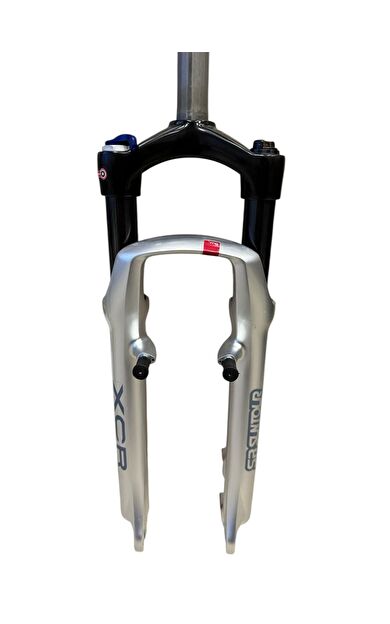 Sr Suntour XCR 26" Jant Kilitlenebilir Bisiklet Maşası 1-1/8 QR Amortisörlü Maşa V-fren Disk Fren Gri