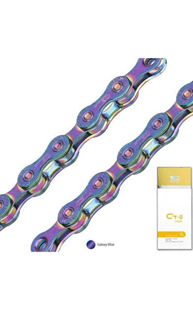 KMC TEC 6-7-8li Zincir 116 Lokma Rainbow Bisiklet Zinciri 18-21-24 Vites Uyumlu Galaxy Blue Zincir
