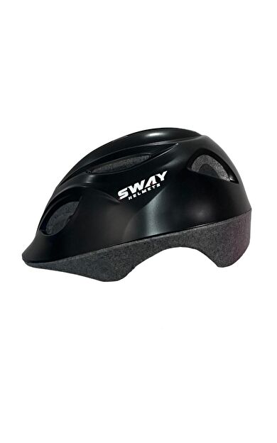Sway N20 3-9 Yaş Çocuk Bisiklet Kaskı Paten Kaykay Kaskı Çocuk Koruyucu Kask Siyah Renk