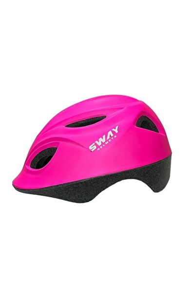 Sway N20 3-9 Yaş Çocuk Bisiklet Kaskı Paten Kaykay Kaskı Çocuk Koruyucu Kask Pembe Renk