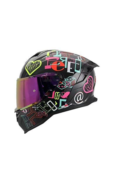 Sway xbyc 867 Peri Full Face Güneş Gözlüklü Kapalı Motosiklet Kaskı XL Beden