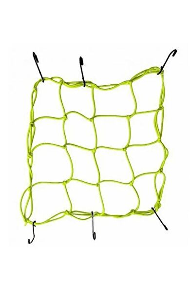 TEX 2010 Ahtapot Motosiklet Kancalı Kask Filesi Evrensel Kask Filesi Plastik Kancalı 40 X 40 Cm Sarı