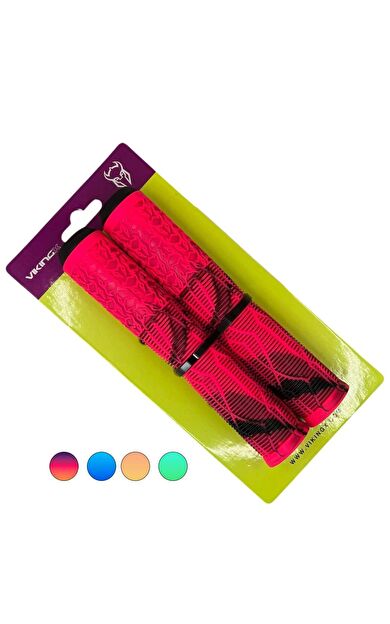 Vikingx Mtb Bmx Dirt jump Freeride Elcik Silikon Bisiklet Elcik 160 mm Bisiklet Elciği Siyah Pembe