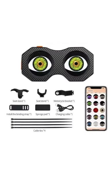 Vona Demon Eye Double Arka Stop Tek Gözlü telefondan yönetmeli bisiklet motosiklet arka stop