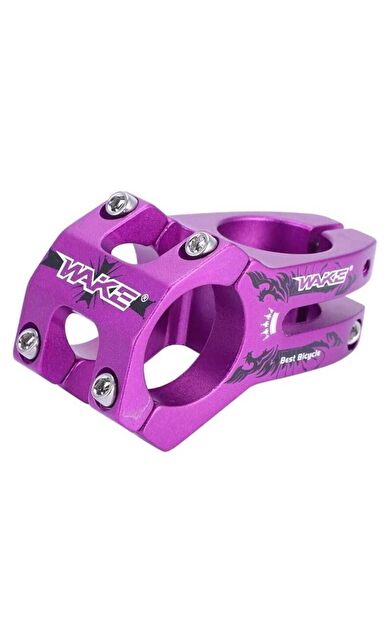 Wake Desenli Mor Bisiklet Kısa Gidon Boğazı 40mm Bisiklet Yedek Parça Aksesuarı Best Bicyle