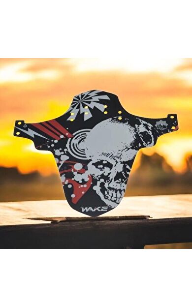 Wake Mtb Bisiklet Çamurluk Trekking Ön Veya Arkaya Takılabilir 4 Adet Cırt Kelepçe Hediyeli Siyah Kırmızı